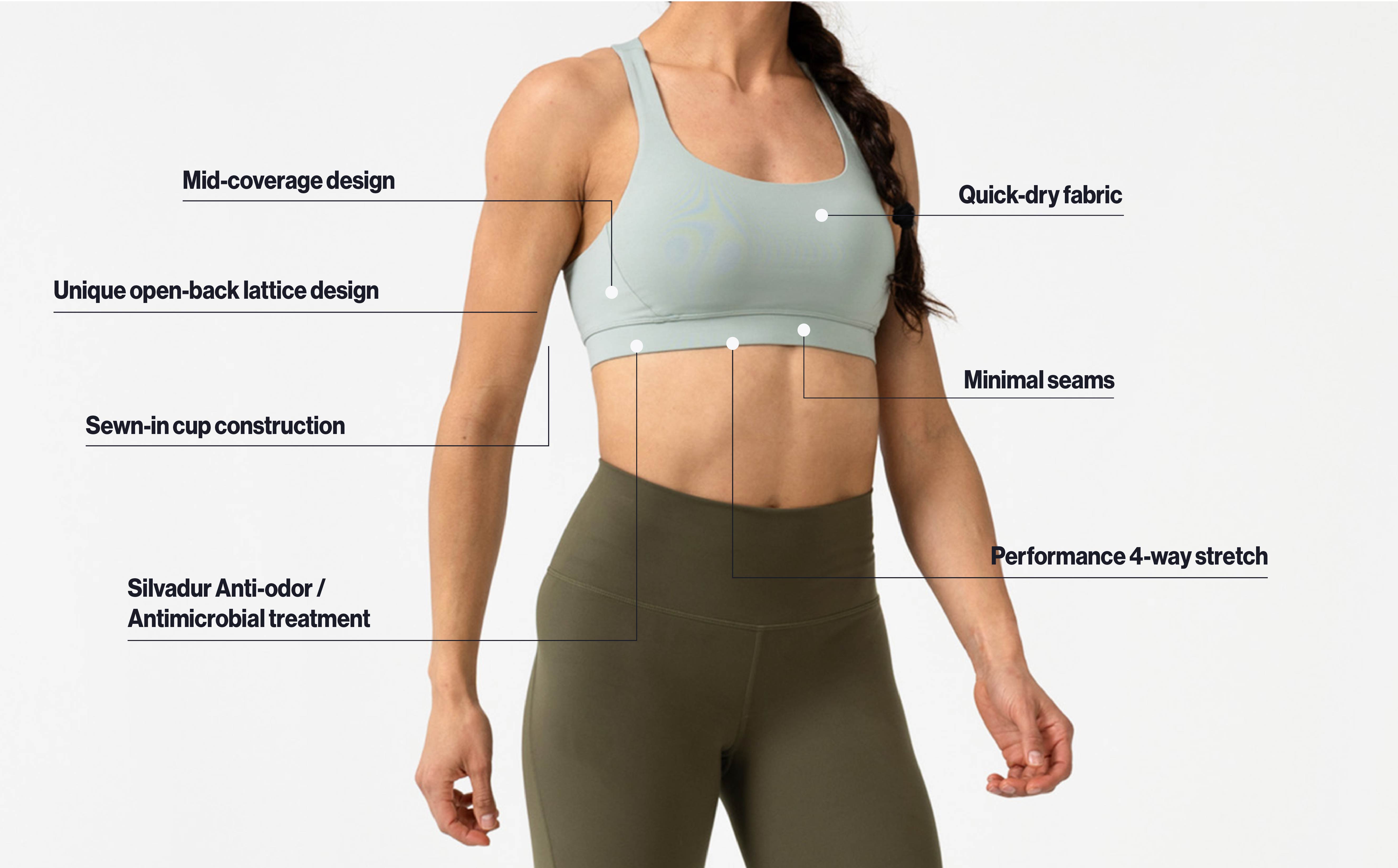 Women's Lattis Sports Bra Informational